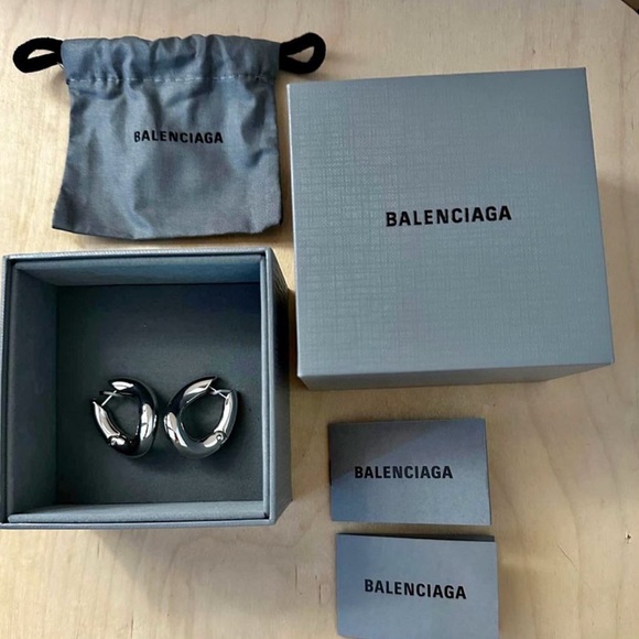 Balenciaga Jewelry - balenciaga 100% copper, silver color earrings BRAND NEW, never worn